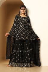 Blooming Garden Sequin Sharara Set – Bridal & Festive Ready
