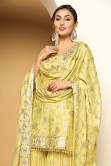 Blooming Floral Sequin Sharara – Designer Wear for Weddings