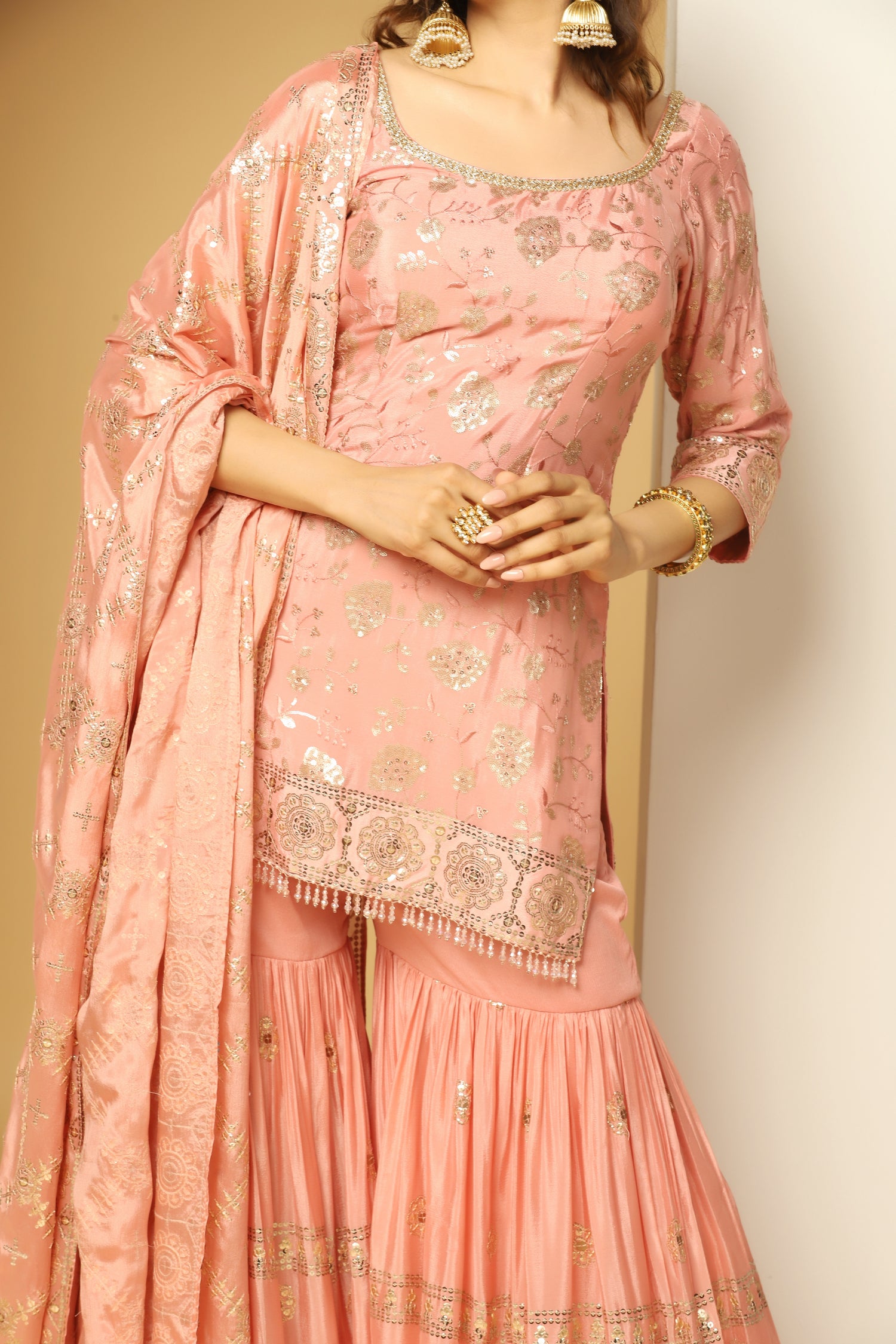 Blooming Garden Embroidered Sharara – Party & Festive Wear