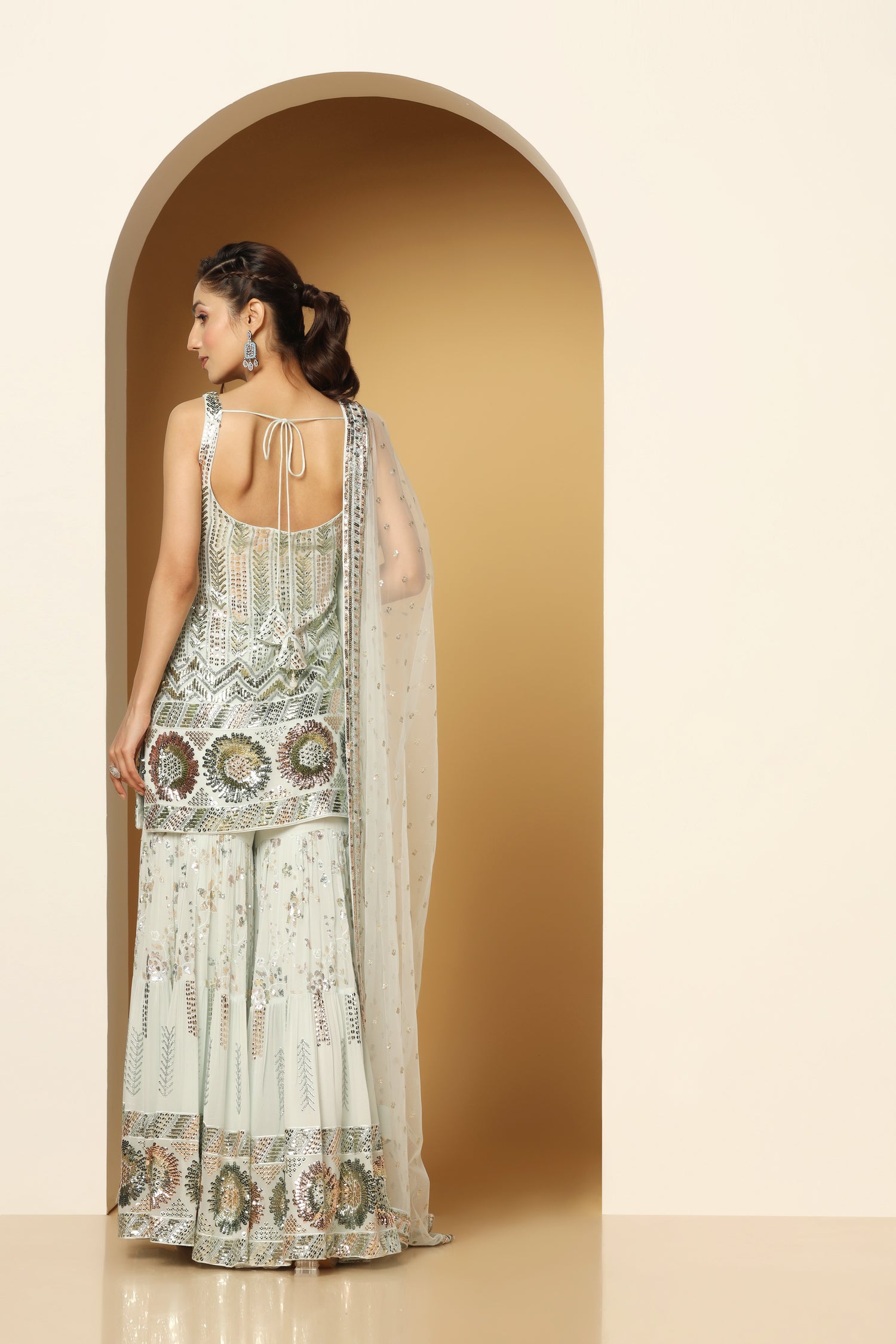 Sequin Shirt with Sharara – Festive Indian Ethnic Wear