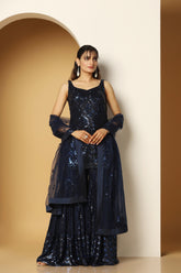 Shiny Sherly Night Sharara Set for Party & Wedding Look