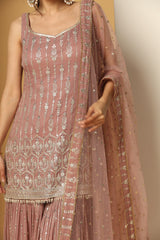 Zari Sequin Tasseled Shirt & Sharara Set – Ethnic Party Wear