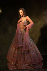 Geometric Sequin Embroidered Lehenga