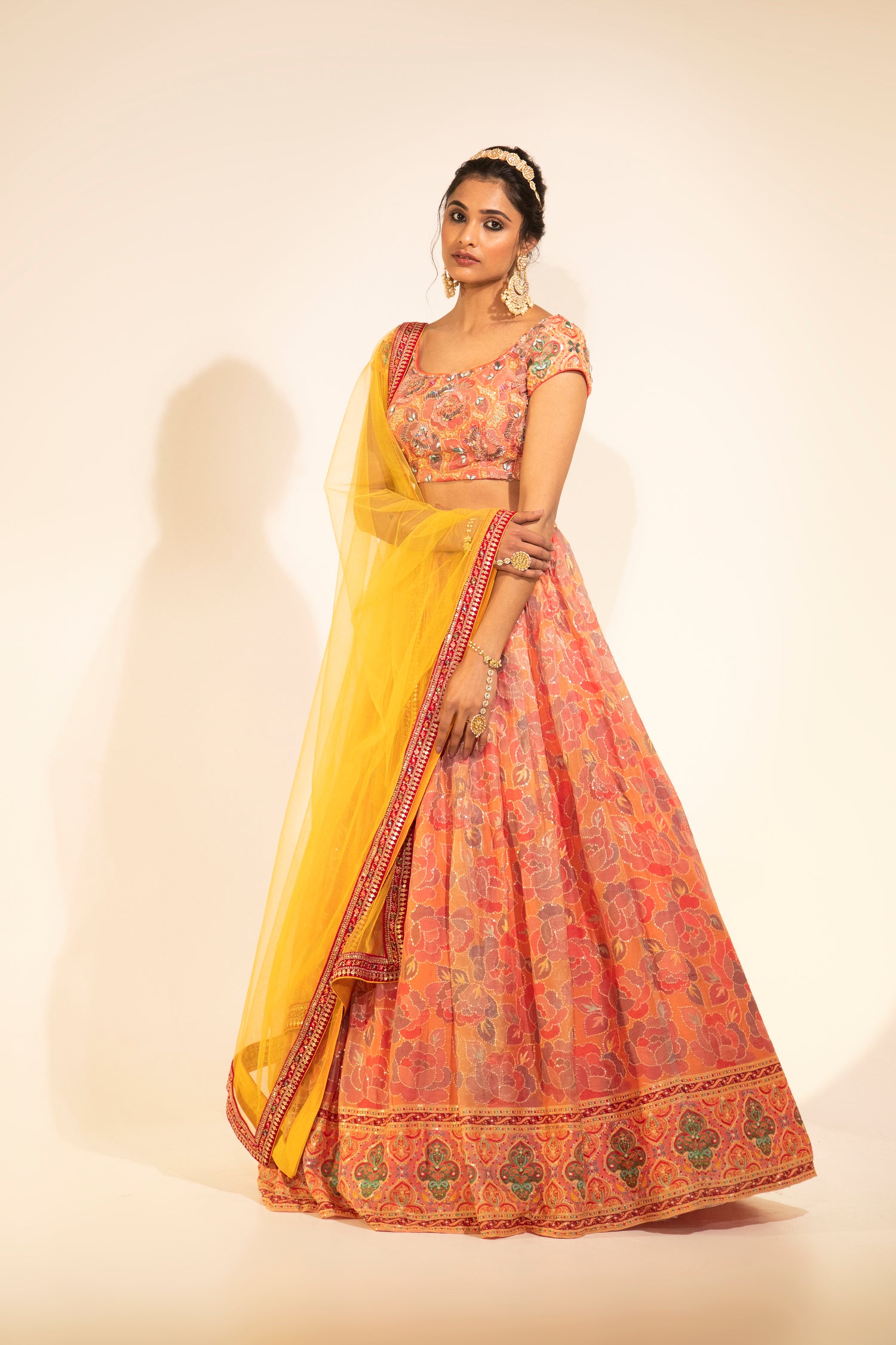 Floral Blossom Printed Lehenga