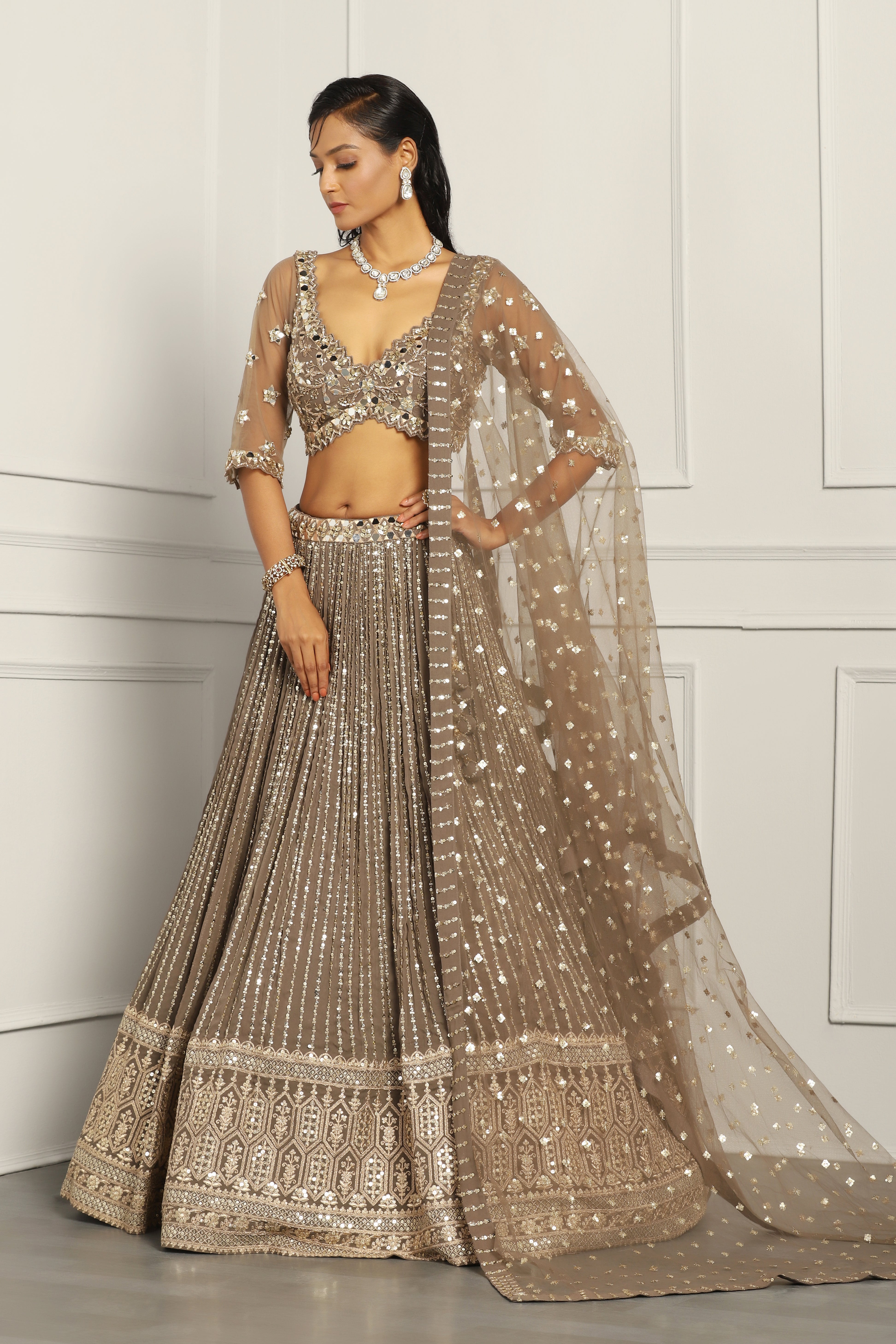 Sequin Embroidered Lehenga