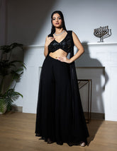 Black Long Jacket Dress – Indo Western Ethnic Outfit