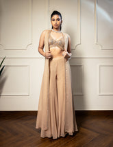 Placement Beads Embroidered Cape Sharara Set – Designer Ethnic Wear