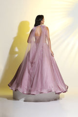 Symmetrical Embroidered Floor-Length Lehenga with Heavy Flair