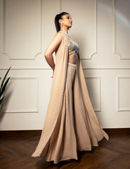 Placement Beads Embroidered Cape Sharara Set – Designer Ethnic Wear